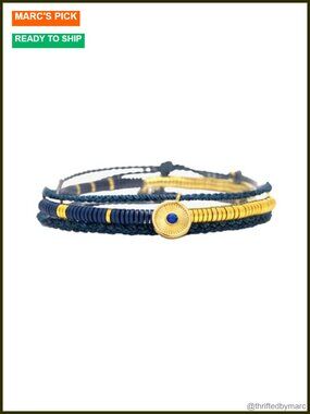 3-Piece Waterproof Sliding Knot Bracelet Stack, Stackable